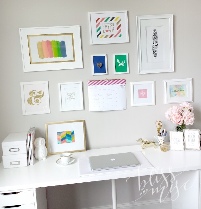 Office: Gallery Wall – Creative Inspiration – Bliss & Miscellaneous